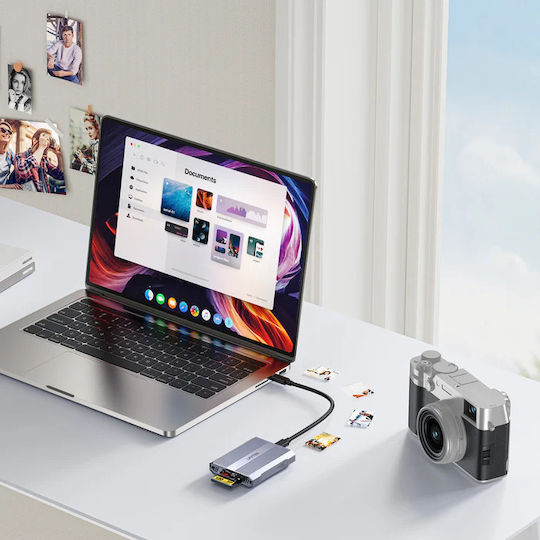 Unitek Cf Express Sd Microsd Card Reader Usb A 10 Gbps + Hub