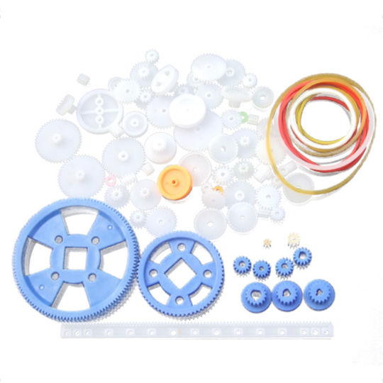 80 Pcs Plastic Rc Parts Lot Plastic Gears Pulley Belt Rack Gear Kit Gearbox Motor Gear Set
