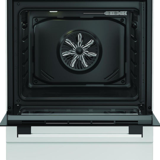 Indesit Herd 66Es mit Keramikkochfeldern B60cm. Weiß