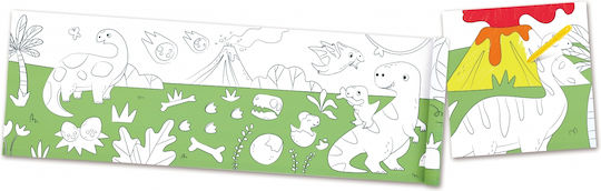 Creative Kit Hape Coloring Paper Roll Dinosaurs