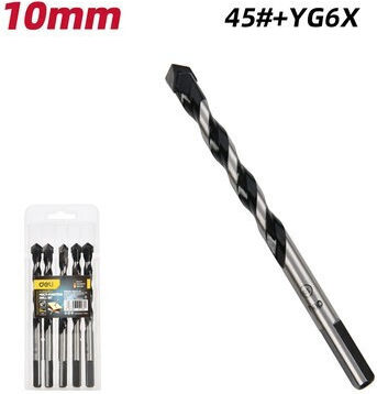 Deli Set of 5 Drills Carbide with Triangular Shank for Masonry, Metal, Wood, Glass and Tiles