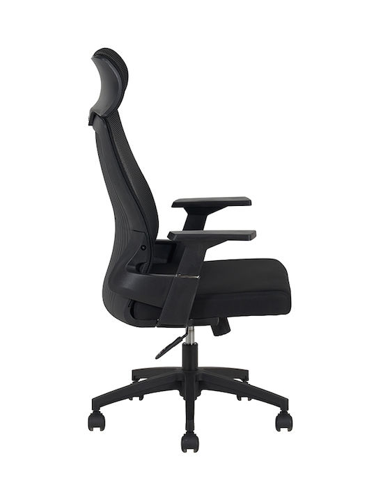 Zita Plus A9925 Καρέκλα Διευθυντική με Μπράτσα Μαυρo