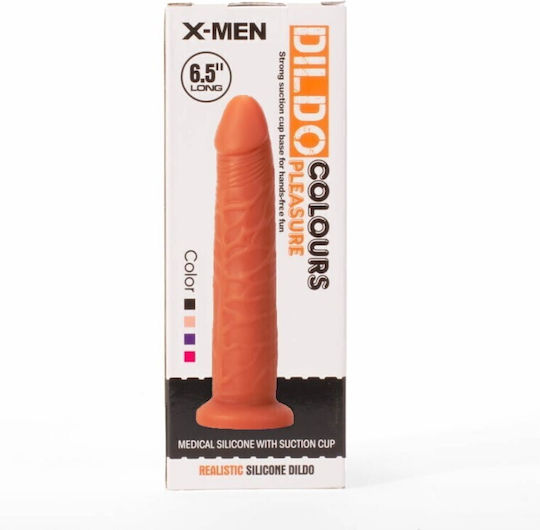 X-Men Dildo Реалистично дилдо Със смукателна чашка Телесен 17см