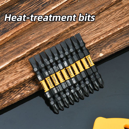 Deli Set 10 Screwdriver Bits Straight