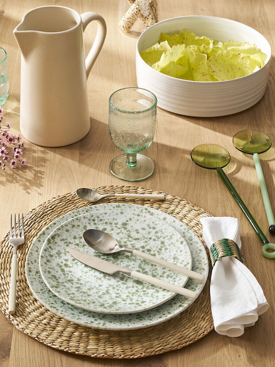 La Redoute Interieurs Farfurie Deșert Ceramică Verde cu Diametru 22cm 4buc