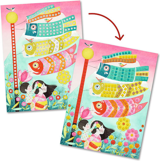 Djeco Mosaic shiny Flowers Glitter for Children 5+ years Years