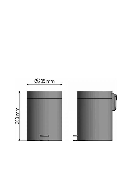 Sanco Inox Bathroom Basket 5lt Silver