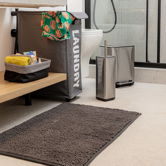 Estia Cubic Inox Badezimmer Mülleimer Sanftes Schließen 6Es Silber