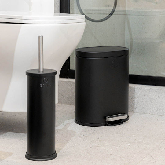 Ovoid 02-21436 Metallischer Badezimmer Behälter Soft Close 6lt Schwarz