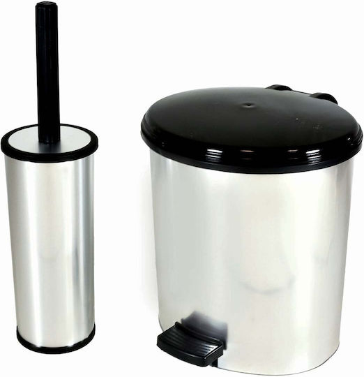E-1942 Plastic Toilet Brush Black Silver