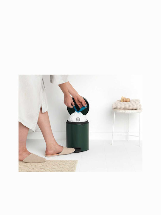 Brabantia New Icon Metallic Bathroom Basket 5lt Black Matt
