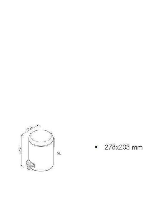 Geesa Metallic Bathroom Basket Soft Close 5lt Silver