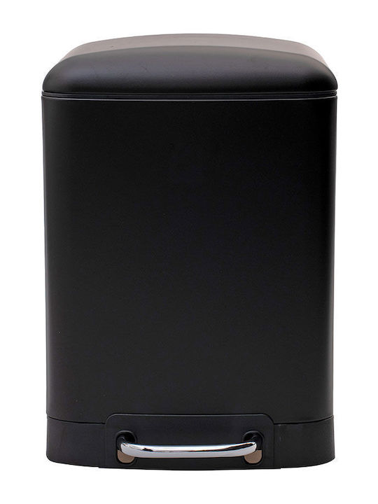 Estia Inox Καλαθάκι Μπάνιου Soft Close 6lt Black Matt