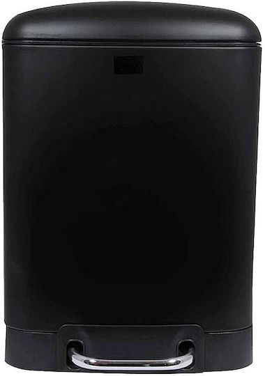 Estia Inox Perie pentru coșul de gunoi din baie Închidere lentă 6lt Black Matt