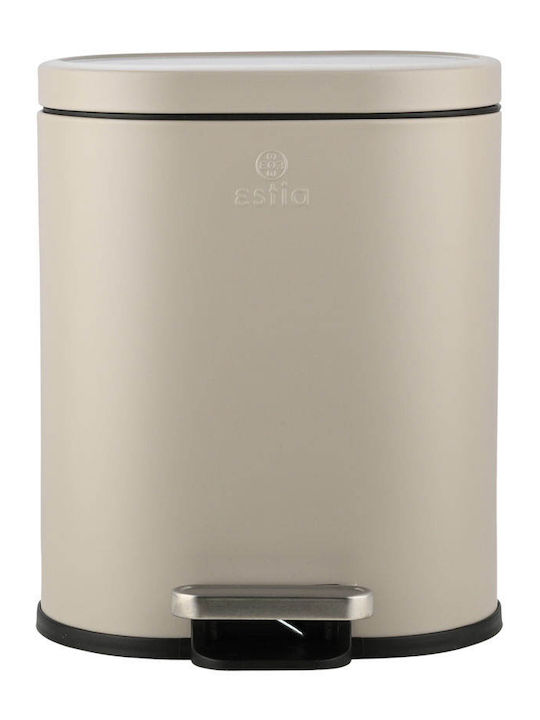 Ovoid 02-21450 Metallic Bathroom Bin Soft Close 6lt Brown