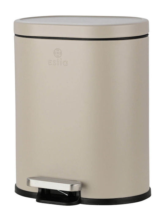 Ovoid 02-21450 Metallic Bathroom Bin Soft Close 6lt Brown