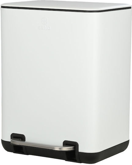 Estia Badezimmer-Mülleimer Cubic Soft Close 6L Weiß