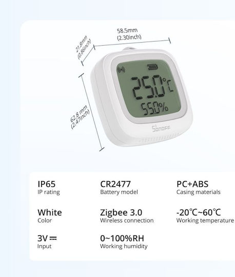 Sonoff Digital Thermometer & Hygrometer for Indoor & Outdoor Use