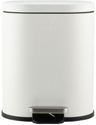 Coș de gunoi pentru baie Estia Ovoid Soft Close 6L Alb