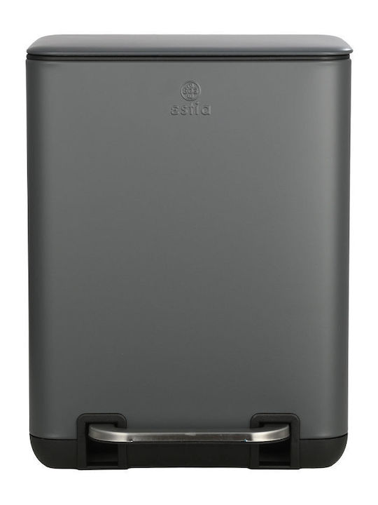 Estia Bathroom Trash Can Cubic Soft Close 6L Grey