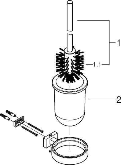 Grohe Essentials Μεταλλικό Πιγκάλ Μπάνιου Ασημί