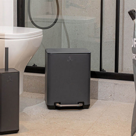 Estia Badezimmer-Mülleimer Cubic Soft Close 6L Grau