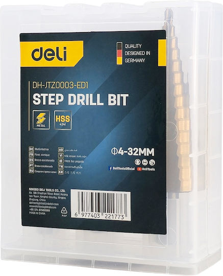 Deli Deli Σετ Κοπτικά Εξαρτήματα HSS για Μέταλλο 3τμχ