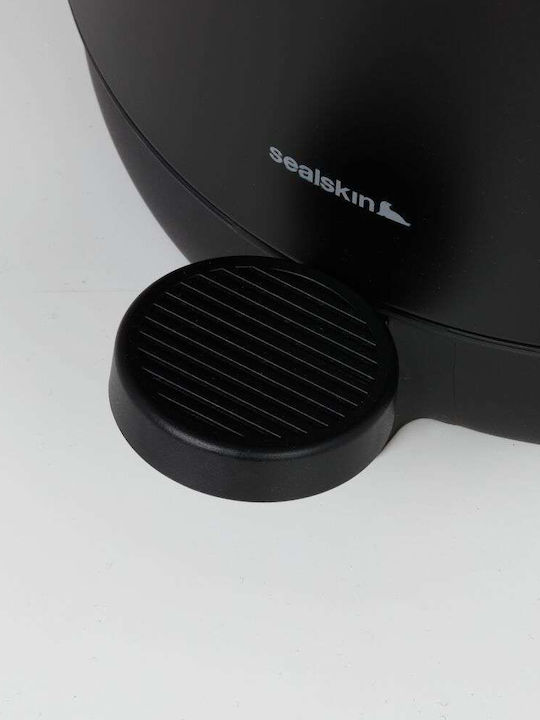 Geesa 800063-400 Metallic Bathroom Basket Soft Close 5lt Black