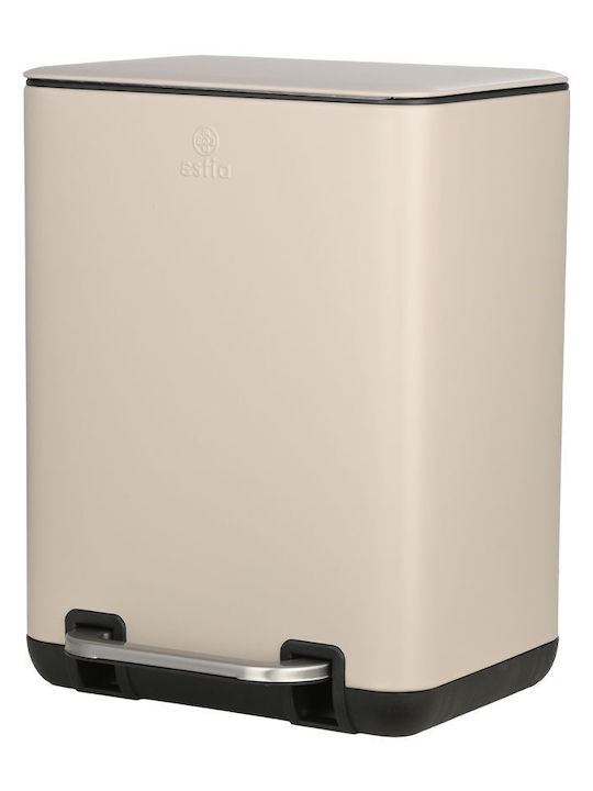 Estia Bathroom Trash Can Cubic Soft Close 6L Taupe