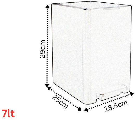 Viomes Plastic Bathroom Basket Soft Close 7lt Light Blue