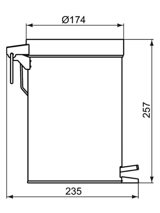 Ideal Standard Iom A9104MY Inox Bathroom Basket 3lt Silver