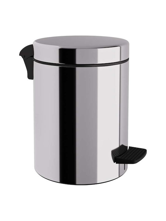 Pam & Co Inox Bathroom Basket Soft Close 5lt Silver