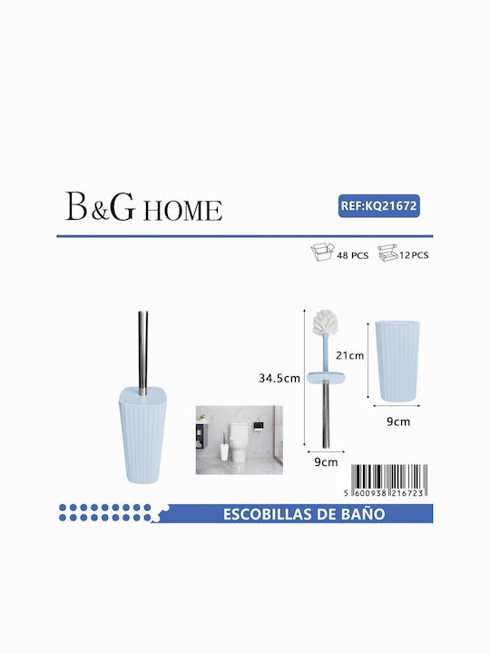 Plastic Toilet Brush Light Blue