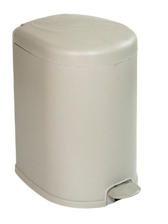 TechnoSet Πλαστικό Καλαθάκι Μπάνιου Soft Close 6lt Μπεζ