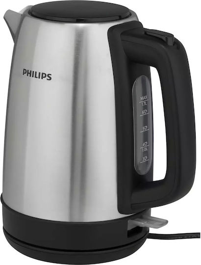 Philips Daily Collection Βραστήρας 1.7lt 2200W Ασημί