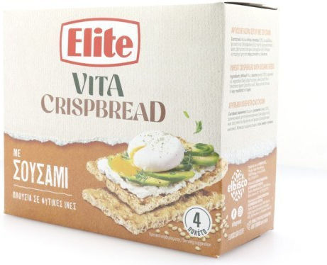 Elite Crispbread Σουσαμι 8x265gr