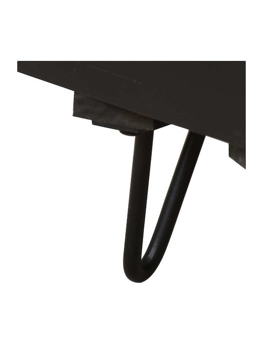 Bedside Table of Solid Wood Ορείχαλκος 40x30x50cm