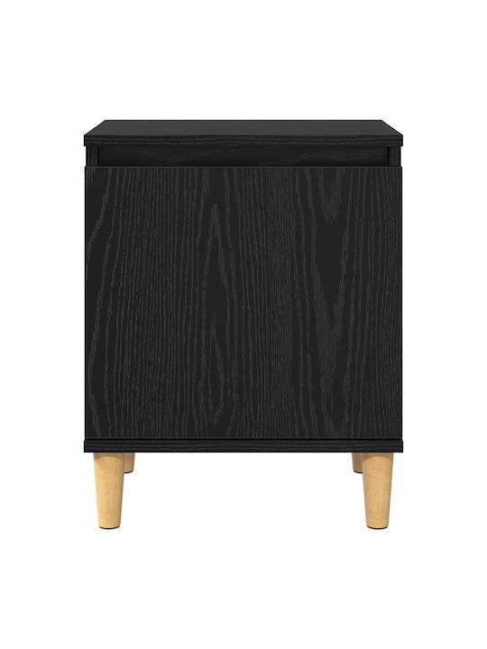 Κομοδίνο από Μασίφ Ξύλο Μαύρη δρυς 40x30x50cm