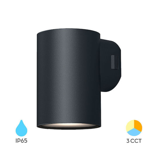 Braytron Wall-Mounted Outdoor Spot LED IP65 with Adjustable White Light 9.9x11.5cm