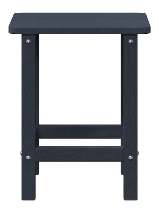 Sitting Room Outdoor Free Standing Plastic Table Navy Blue 38x38x46cm