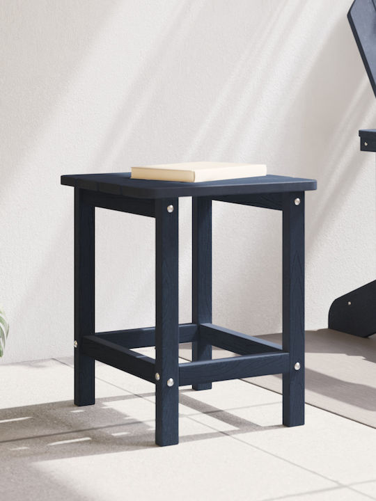 Sitting Room Outdoor Free Standing Plastic Table Navy Blue 38x38x46cm