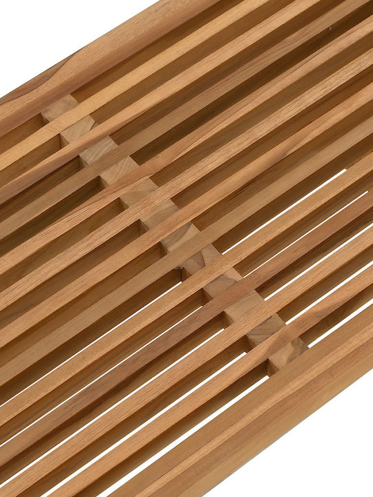 Sitting Room Table for Small Outdoor Spaces from Teak Brown 70x37.5x35.5cm