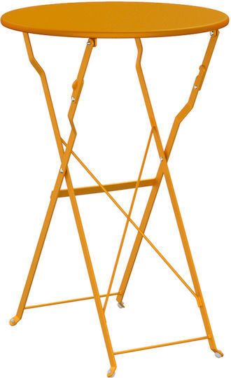Tisch für kleine Außenbereiche Zusammenklappbar Mustard 50x50x71cm
