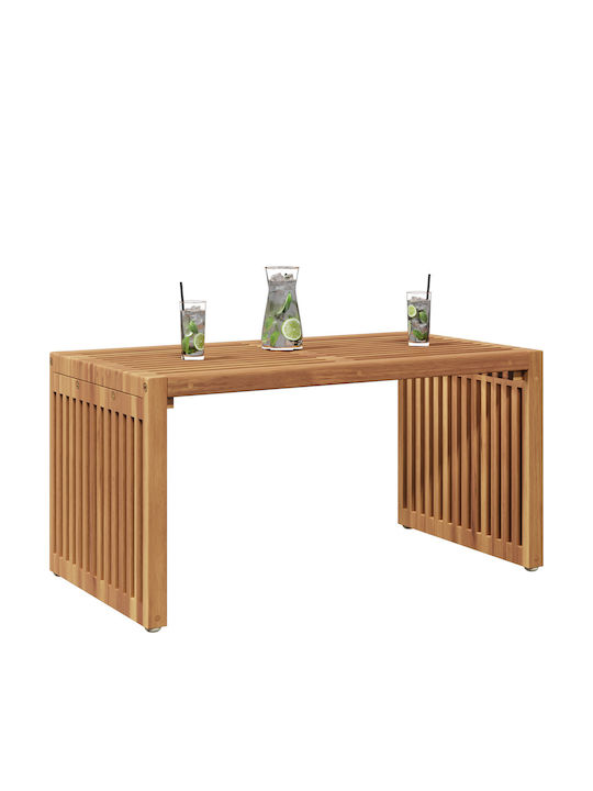 Sitting Room Table for Small Outdoor Spaces from Teak Brown 70x37.5x35.5cm
