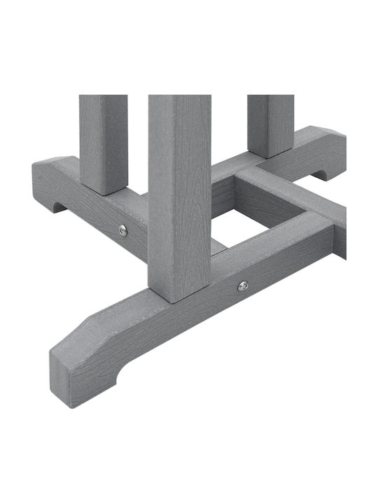 Outdoor Bar Free Standing Plastic Table Light Grey 55x55x107cm