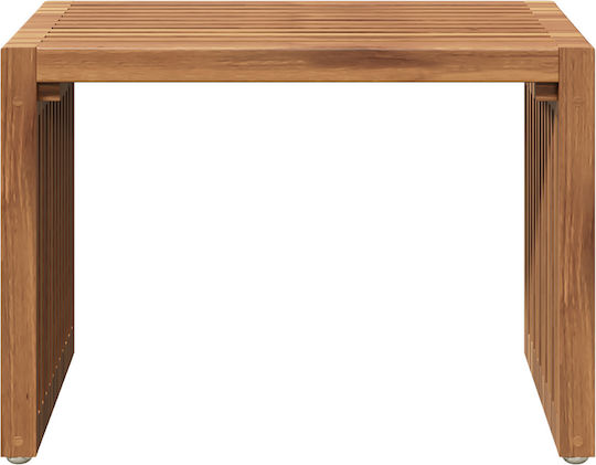 Sitting Room Table for Small Outdoor Spaces from Teak Brown 50x32.5x35cm