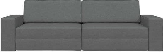 Триместен Диван Спалня Текстил Dark Grey 245x78x77см.