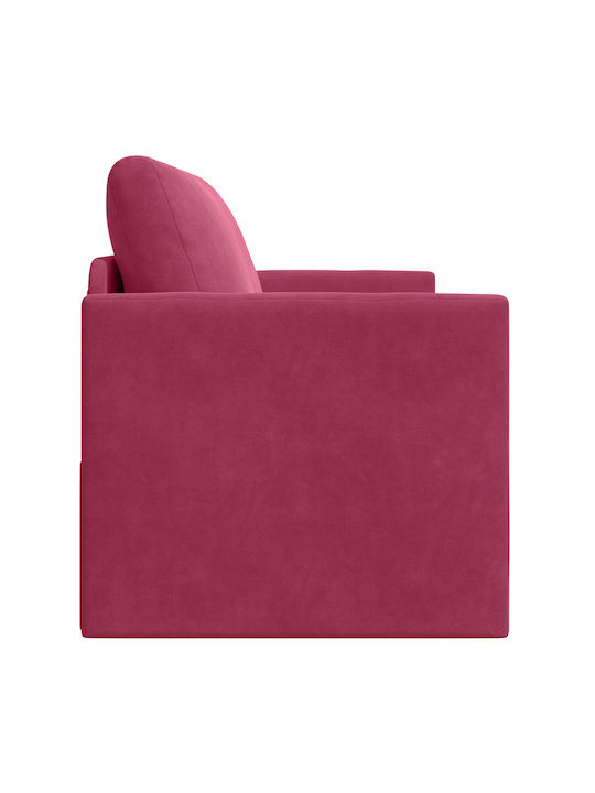 Doppelsitzer Sofa Bett Samt Rote 124x204x61cm
