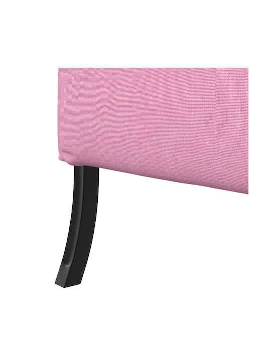 Corner Couch with Reversible Angle Pink 109x56x121 cm