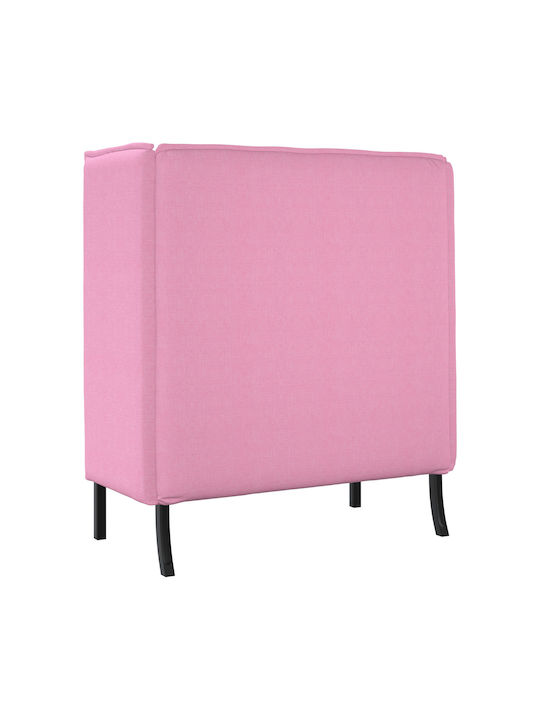 Corner Couch with Reversible Angle Pink 109x56x121 cm